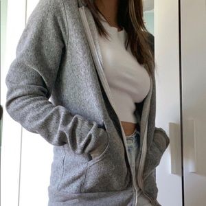 grey zip up